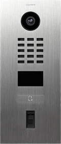 DoorBird D2101FV Fingerprint 50 IP Video Türstation mit 1 Ruftaste silber, Edelstahl V2A, gebürstet, inkl. Unterputzgehäuse