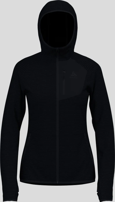 Odlo Ascent Midlayer Hooded Zip Funktionsjacke schwarz (Damen)