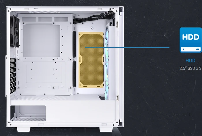 Thermaltake V350 TG ARGB Air Snow Edition, weiß, Glasfenster