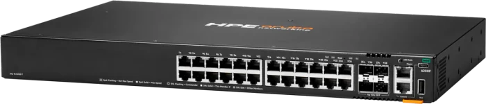 HPE Aruba CX 6200F Series Rackmount Gigabit Managed Switch, 24x RJ-45, 4x SFP+