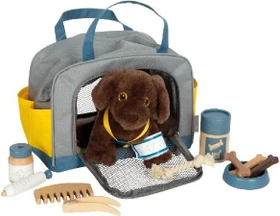 Legler Small Foot Hund mit Tasche und Pflege-Set
