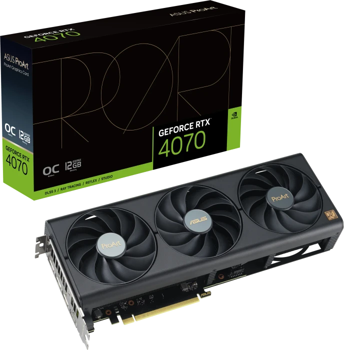 ASUS ProArt GeForce RTX 4070, PROART-RTX4070-12G, 12GB GDDR6X, HDMI, 3x DP
