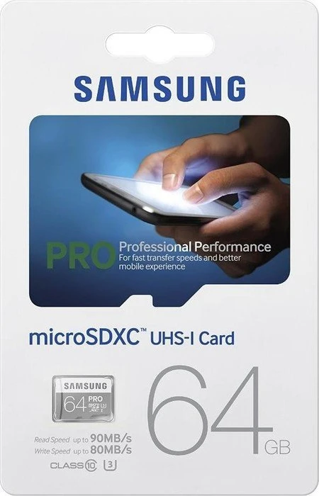 Samsung PRO R90/W80 64GB Kit, UHS-I U3, Class 10