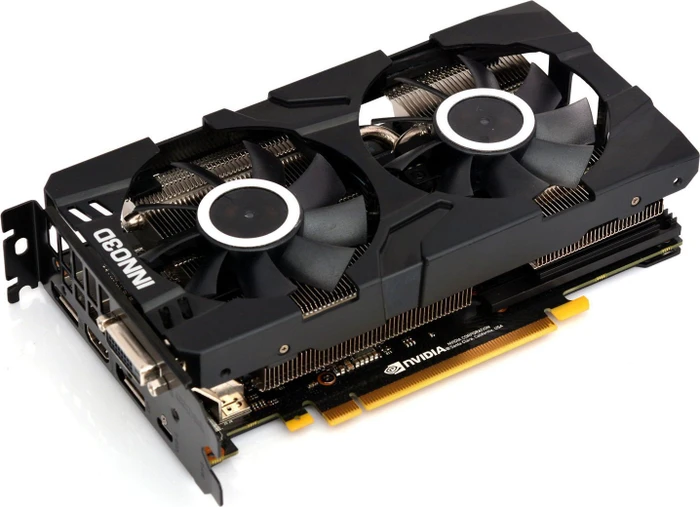 INNO3D GeForce RTX 2070 Twin X2 schwarz, 8GB GDDR6, DVI, HDMI, USB-C, 2x DP