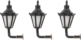 Faller LED-Wandleuchte, Sechskantlaterne mit Krone, warmweiß, 3 Stück