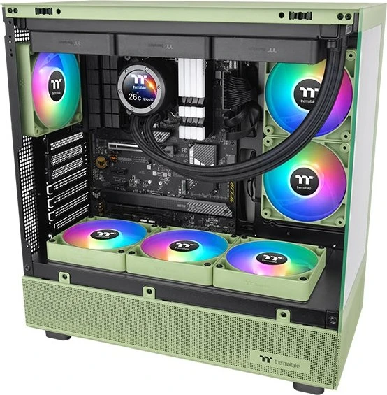 Thermaltake CT140 ARGB Sync Matcha Green, grün/weiß, 140mm, 2er-Pack