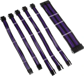 Kolink Core Adept Braided Cable Extension Kit, Jet Black/Titan Purple (COREADEPT-EK-BTP)