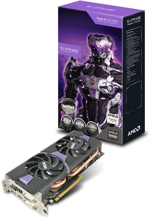 Sapphire Radeon R9 285 Dual-X OC, 2GB GDDR5, 2x DVI, HDMI, DP, lite retail
