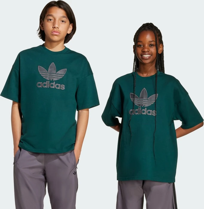 adidas Oversize Trefoil T-Shirt kurzarm aurora ivy (Junior)