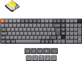 Keychron K17 Max, grau, LEDs RGB, Gateron LOW PROFILE 2.0 BANANA, USB/Bluetooth, UK