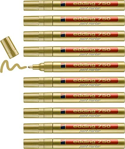 edding 750 Lackmarker gold, 10er-Pack