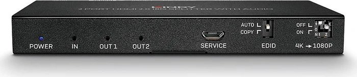 Lindy 2 Port HDMI 18G Splitter mit Audio & Downscaling