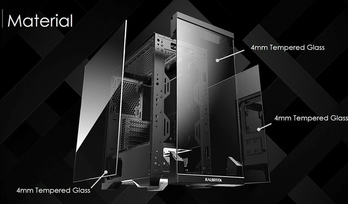 Raijintek Silenos, Glasfenster