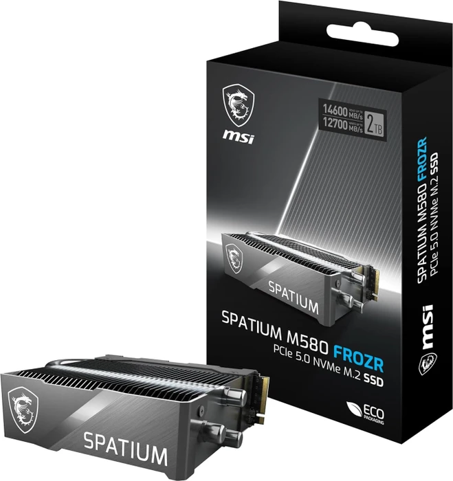 MSI Spatium M580 FROZR 2TB, M.2 2280 / M-Key / PCIe 5.0 x4, Kühlkörper