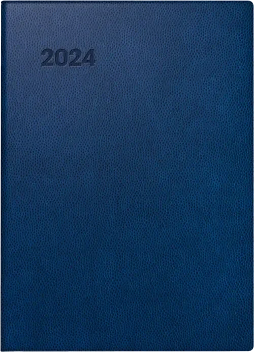 Brunnen Taschenkalender Modell 731 Wochenkalender 2024, 100x140mm, Kunststoff-Cover, dunkelblau, 88 Blatt