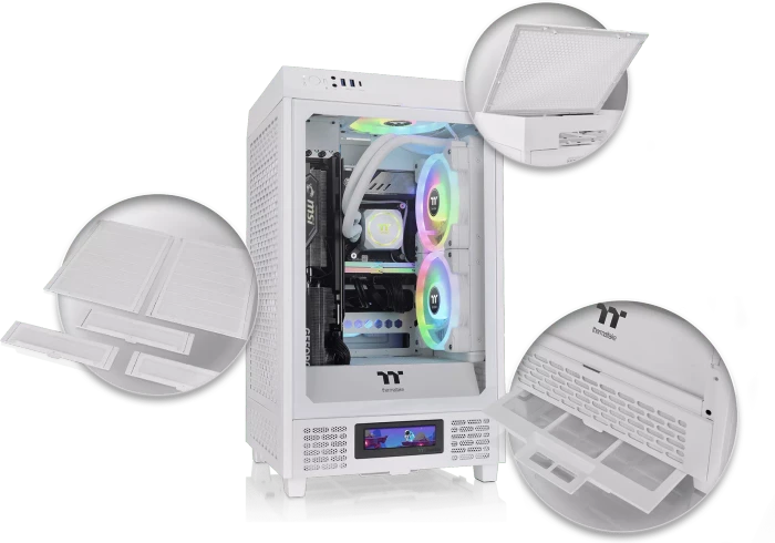 Thermaltake The Tower 200 Snow, weiß, Glasfenster, Mini-ITX