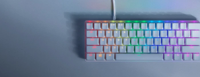 Razer Huntsman Mini, Mercury White, Razer Linear Optical RED, USB, US