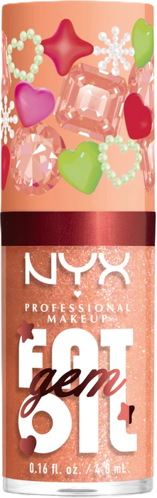 NYX Fat Oil Gem Xmas Lip Oil 01 peach diamond, 4.8ml