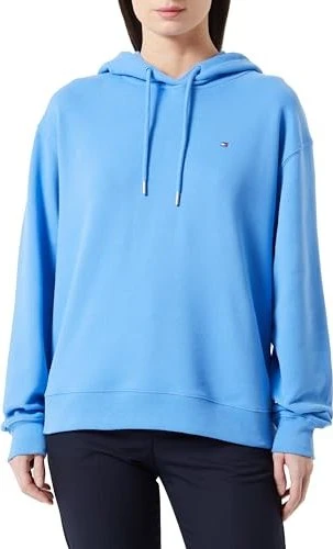 Tommy Hilfiger Hoodie mit Tunnelzug und aufgestickter Flag Hoodie blue spell (Damen)
