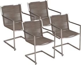 Garden Pleasure Sienna Freischwinger Gartensessel, 4 Stück