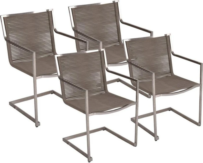 Garden Pleasure Sienna Freischwinger Gartensessel, 4 Stück