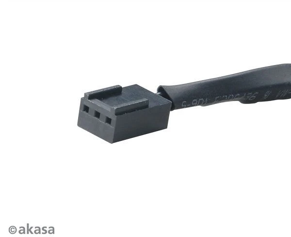 Akasa 3-Pin Verlängerung, 8cm, schwarz