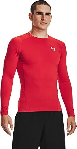 Under Armour HeatGear Armour Funktionsshirt langarm rot/weiß (Herren)