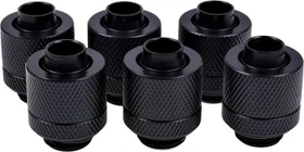 Alphacool Eiszapfen Schlauchanschluss G1/4" auf 13/10mm, 6er-Pack schwarz