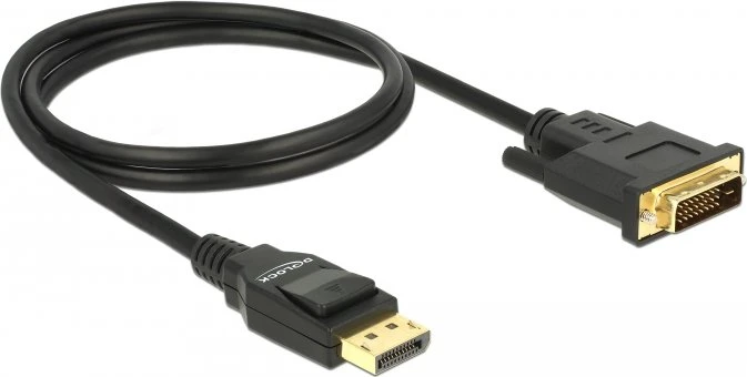 DeLOCK DisplayPort 1.2 [Stecker] auf DVI-D 24-Pin [Stecker] Kabel, 1m