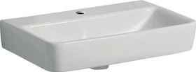 Geberit Renova Compact Waschtisch 60cm, Hahnloch mittig, ohne Überlauf, weiß