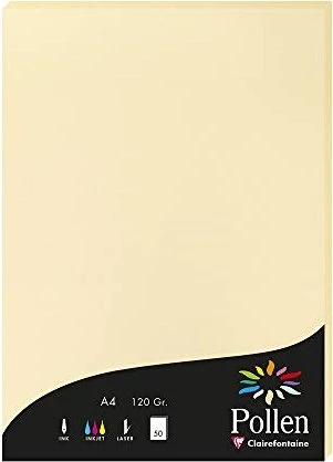 Clairefontaine Pollen Universalpapier chamois, A4, 120g/m², 50 Blatt