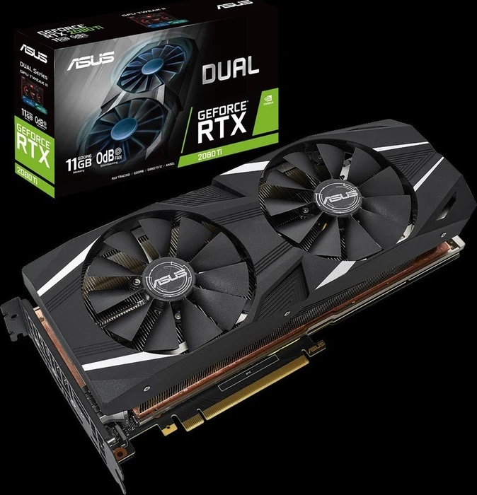 ASUS Dual GeForce RTX 2080 Ti, DUAL-RTX2080TI-11G, 11GB GDDR6, HDMI, USB-C, 3x DP
