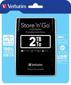 Verbatim Store 'n' Go Portable, schwarz, 2TB, USB 3.0 Micro-B