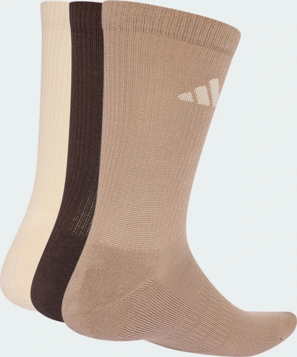 adidas Cushioned Crew Socken crystal linen/aurora coffee/chalky brown, 3 Paare