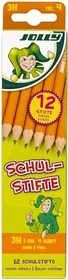 Jolly Schulstift Bleistift 3H graphit, Kartonetui, 12er-Pack