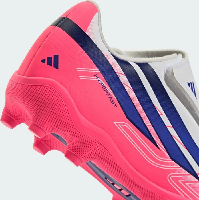 adidas F50 Hyperfast Club Velcro FG/MG cloud white/solar purple/solar turbo (Junior)