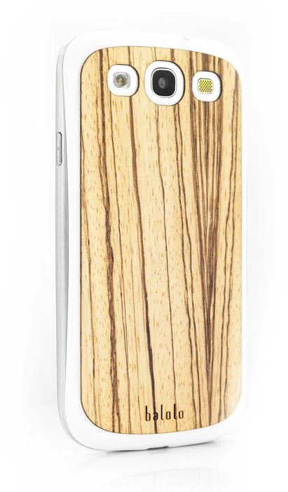Balolo Holz Cover Zebrano für Samsung Galaxy S3