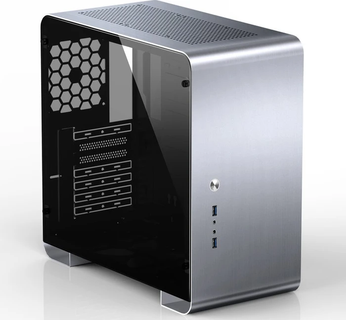 Jonsbo U4 Plus, silber, Glasfenster
