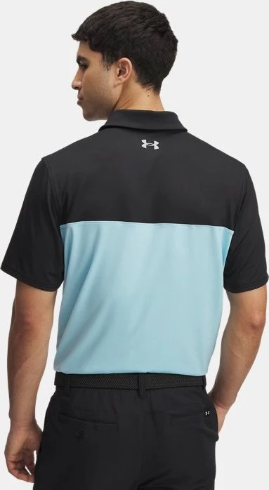 Under Armour Tee To Green Color Block Poloshirt kurzarm black/stream/white (Herren)