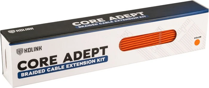 Kolink Core Adept Braided Cable Extension Kit, Orange