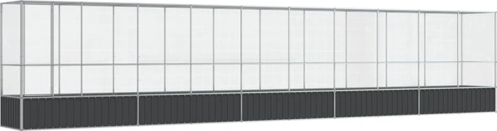 vidaXL Voliere, silber/grau, 1042.5x212x107cm