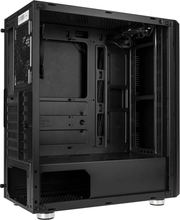 Zalman R2, schwarz, Glasfenster