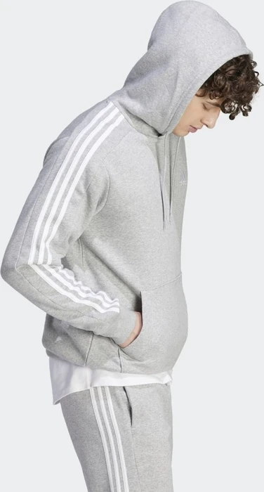 adidas Essentials 3-Streifen Hoodie medium grey heather (Herren)