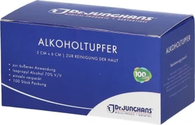Dr. Junghans Medical Alkoholtupfer zur Hautdesinfektion 3x6cm, 100 Stück