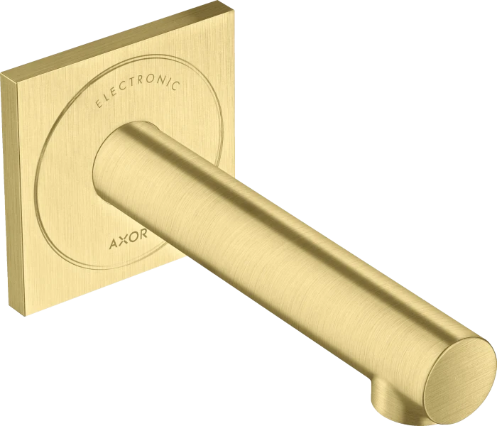 Hansgrohe Axor Uno Elektronik-Waschtischmischer Unterputz für Wandmontage mit Auslauf 161mm brushed brass