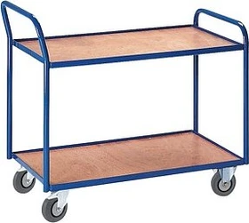 Rollcart 2-Etagen Tischwagen 50x102x91cm blau