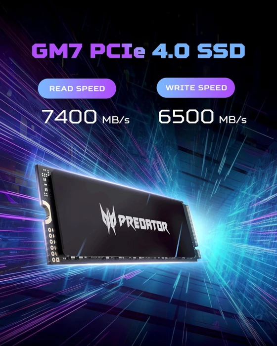 Acer Predator GM7 SSD 4TB, M.2 2280 / M-Key / PCIe 4.0 x4