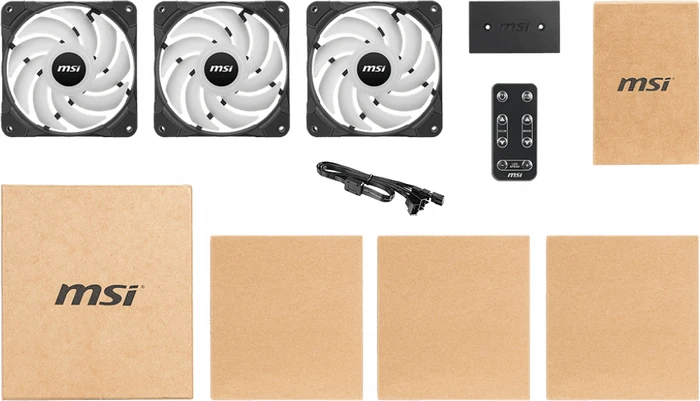 MSI MAG Max F12A-3H, LED-Steuerung, Fernbedienung, 120mm, 3er-Pack