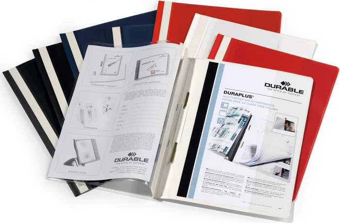 Durable Duraplus Schnellhefter, A4, rot/transparent
