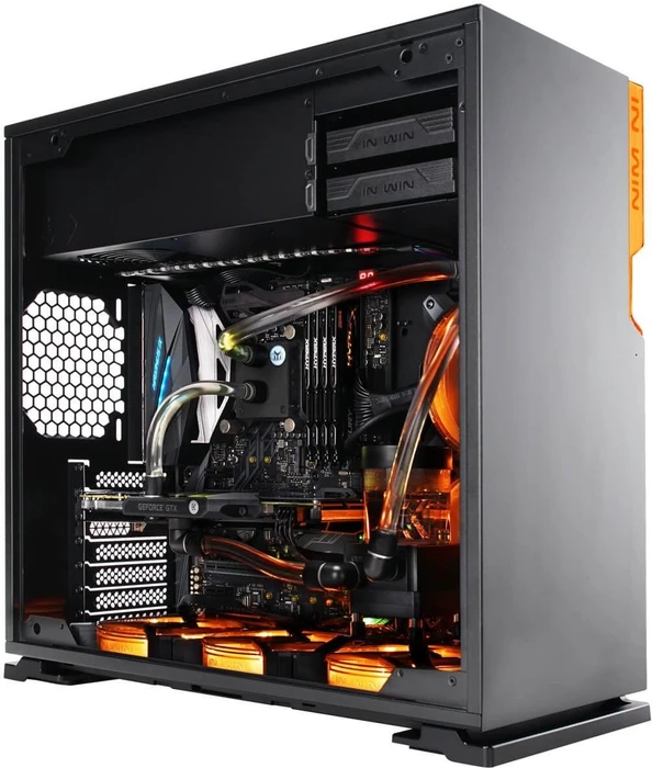 In Win 101C, schwarz, Glasfenster